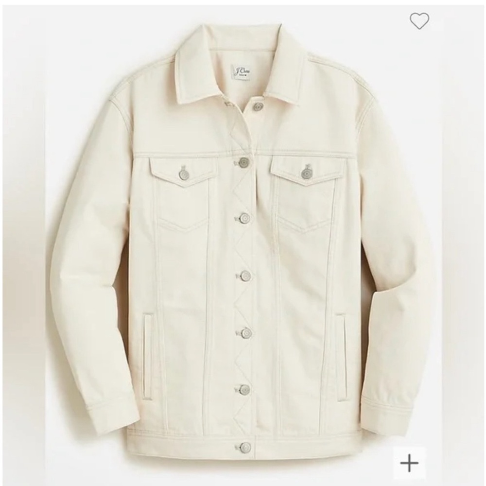 NWT J.Crew Natural Relaxed Fit Denim Jacket